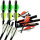 NAP Quikfletch Quikspin - Black Tube - 2 Zoll Vanes - verschiedene Farben