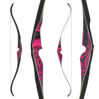 JACKALOPE - Diamond - 60 inches - One Piece Recurve Bow - 35 lbs | Right Hand | Colour: Pink / Black