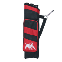 elTORO Sport³ - Side Quiver with Belt Clip - Left Hand | Colour: Black/Red