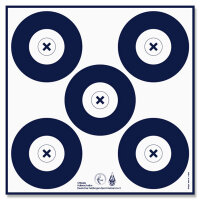 Target Face | DFBV / IFAA Indoor - 40cm - 5-Spot - Nylon...