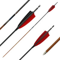 Carbon arrow | MagnetoSPHERE Slim - with Feathers - up to 55 lbs
