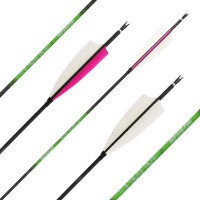3 units Carbon arrow | SPHERE Slimline Pro - with natural feathers | Length: 20 Inches