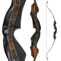 JACKALOPE - Tourmaline XL - Black - Refined Tournament - 68 inches - 40 lbs - Take Down Recurve bow | Right hand