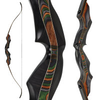 JACKALOPE - Tourmaline XL - Black - Refined Tournament - 68 inches - 40 lbs - Take Down Recurve bow | Right hand