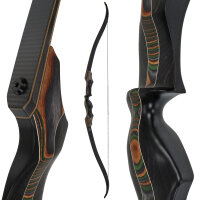JACKALOPE - Tourmaline XL - Black - Refined Tournament - 68 inches - 40 lbs - Take Down Recurve bow | Right hand
