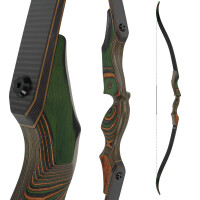 JACKALOPE - Tourmaline - Classic Tournament - 62 inches - 40 lbs - Take Down Recurve bow | Right hand