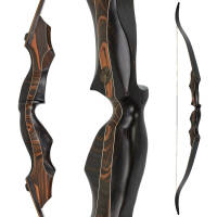 JACKALOPE - Tigerseye - Refined - 66 inches - 30 lbs - Take Down Recurve bow | Right hand