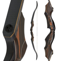 JACKALOPE - Tigerseye XL - Refined - 68 inches - 40 lbs - Take Down Recurve bow | Right hand