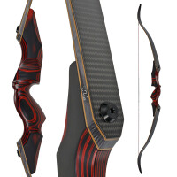 JACKALOPE - Red Beryl - Classic Tournament - 62-64 inch - 30-50 lbs - Take Down Recurve bow