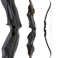 JACKALOPE - Obsidian - Refined Tournament - 62-68 inch - 30-50 lbs - Take Down Recurve bow