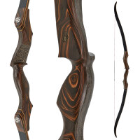 JACKALOPE - Tigerseye INDIVIDUALS - 62-64 inch - 30-45 lbs - Take Down Recurve Bow