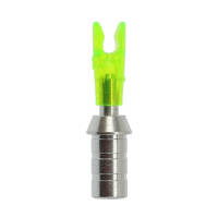 Nock selection - plug-in or pin nock - 6.2mm Pin nock: Green | Pin bushing: Stainless steel