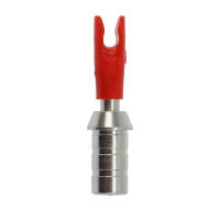 Nock selection - plug-in or pin nock - 6.2mm Pin nock: Red | Pin bushing: Stainless steel