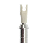 Nock selection - plug-in or pin nock - 6.2mm Pin nock: White | Pin bushing: Stainless steel